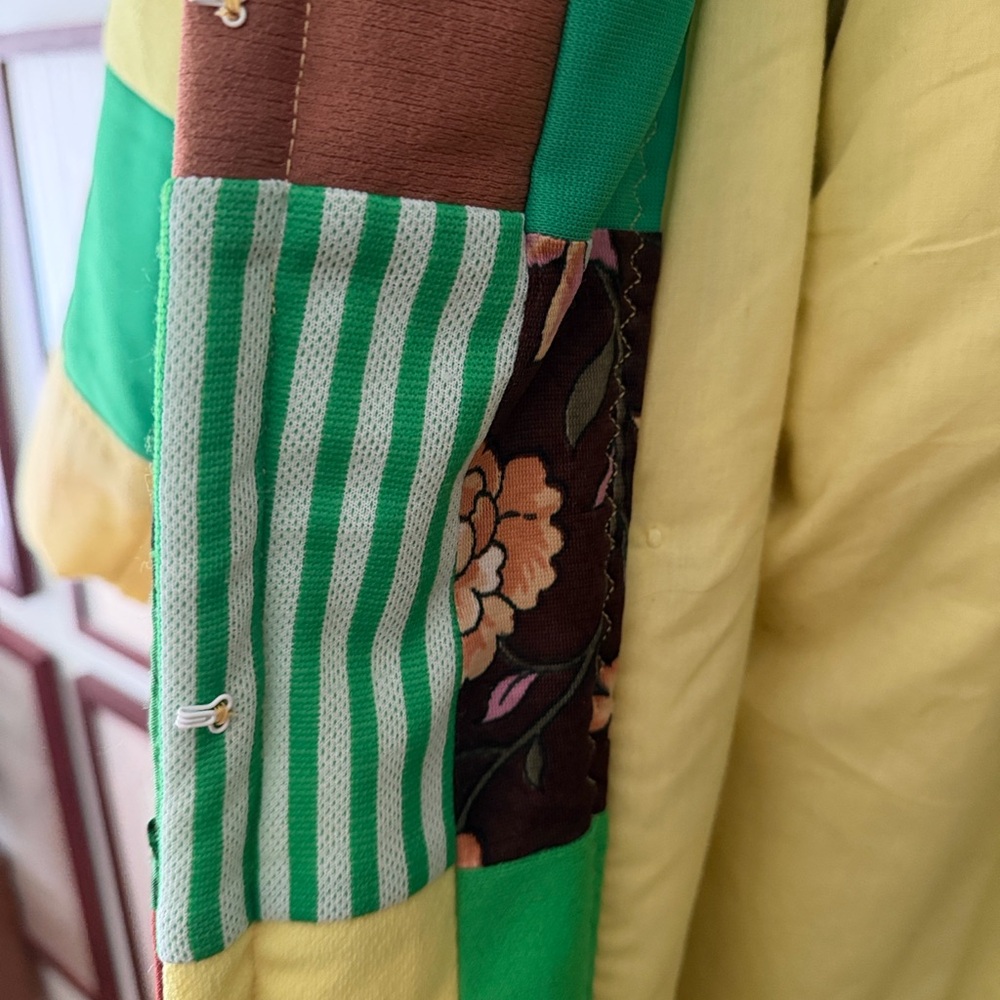 Colorful Patchwork quilted blanket jacket - image 6